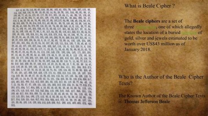 What does the Beale Cipher say?