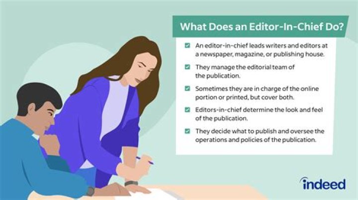 What does the editor in chief of a magazine do?