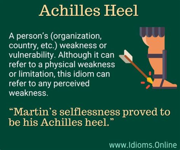 What does the phrase Achilles heel mean?