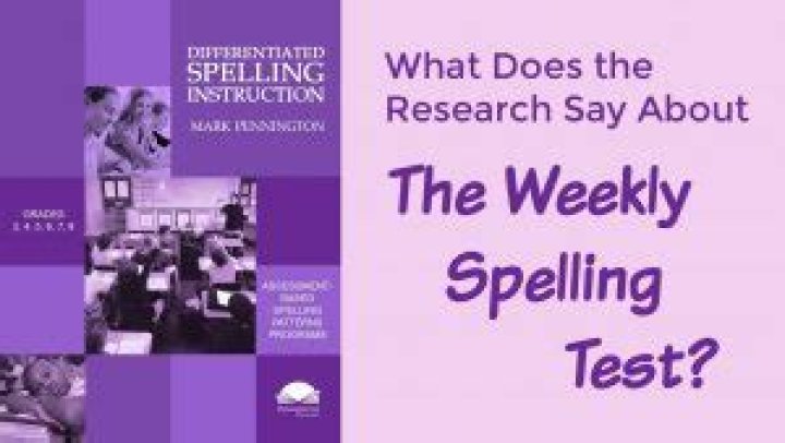 What does the research say about spelling tests?