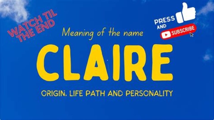 What does the word Claire mean?