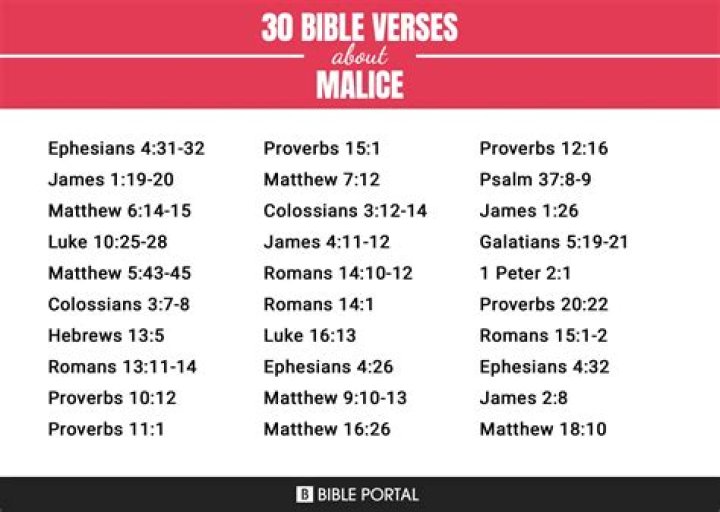 What does the word malice mean in the Bible?