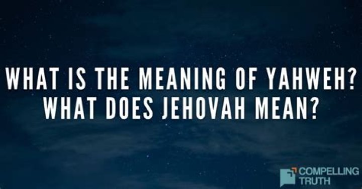 What does Yahweh God mean?