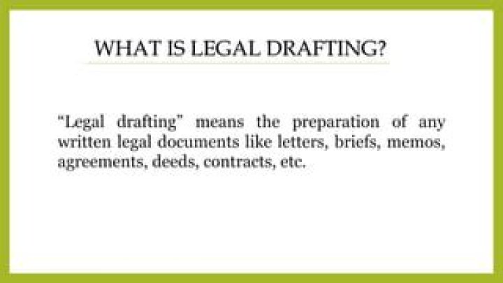 What drafting means?