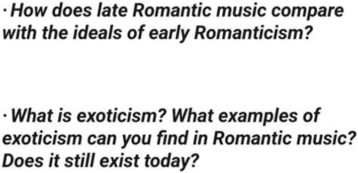 What examples of exoticism can you find in romantic music?