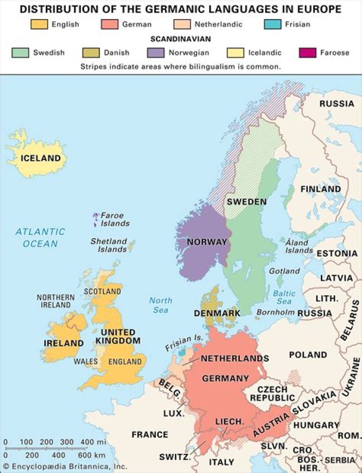 What Germanic language did English derive from?