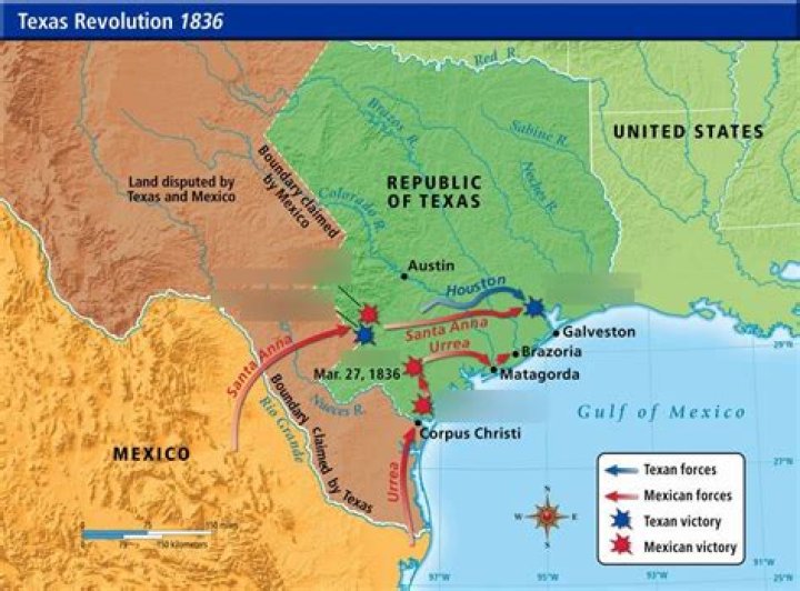 What happened April 1836 Texas?