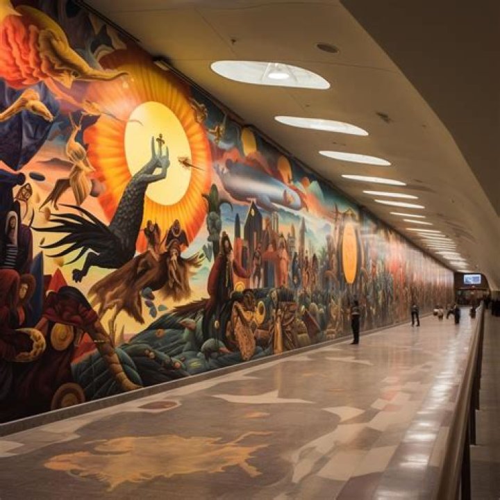 What happened to the murals at Denver Airport?