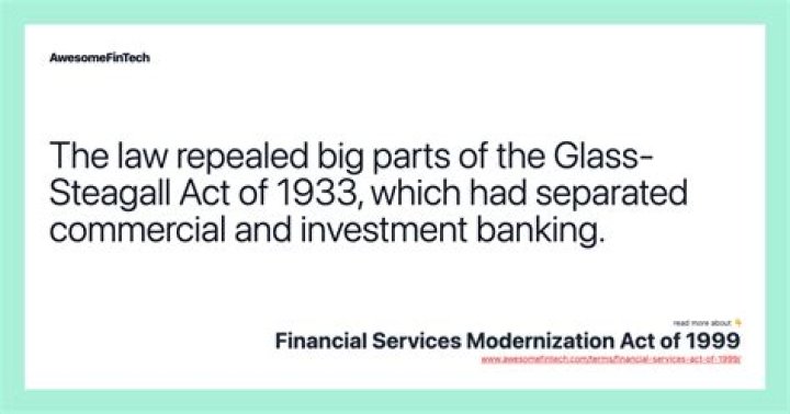 What happened when Congress repealed the Glass-Steagall Act?