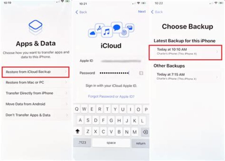 What happens if you delete an app from iCloud backup?