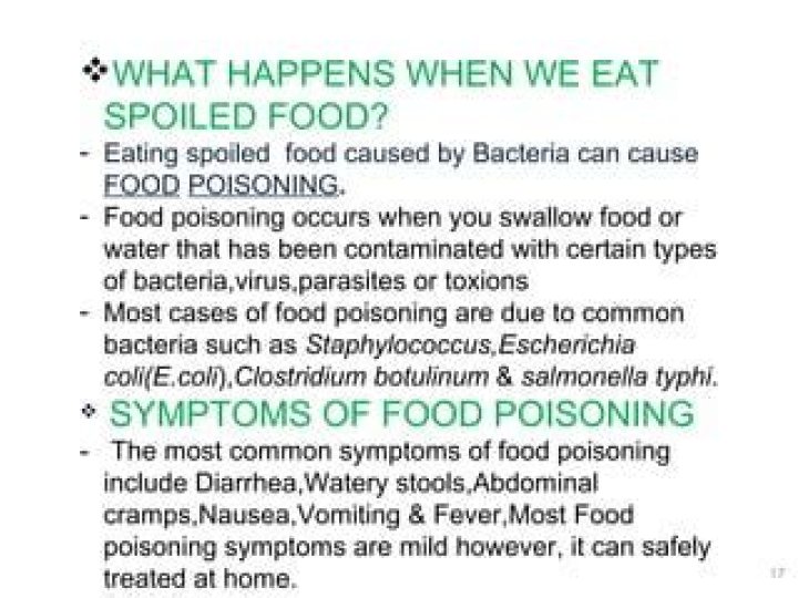 What happens if you eat spoiled food?