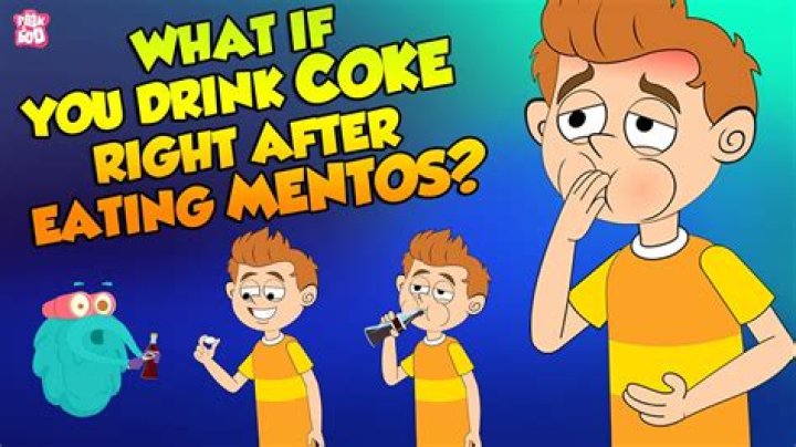 What happens if you put a mento and Coke in your mouth?