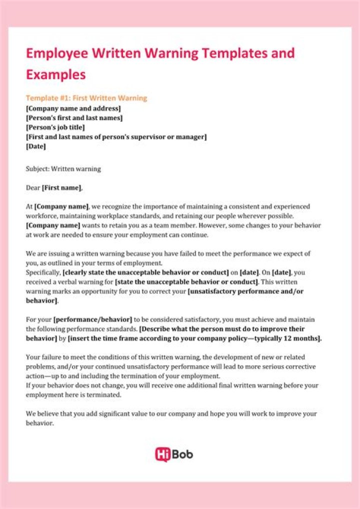 What happens when an employee refuses to sign a written warning?