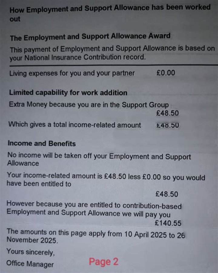What happens when my employment and support allowance ends?
