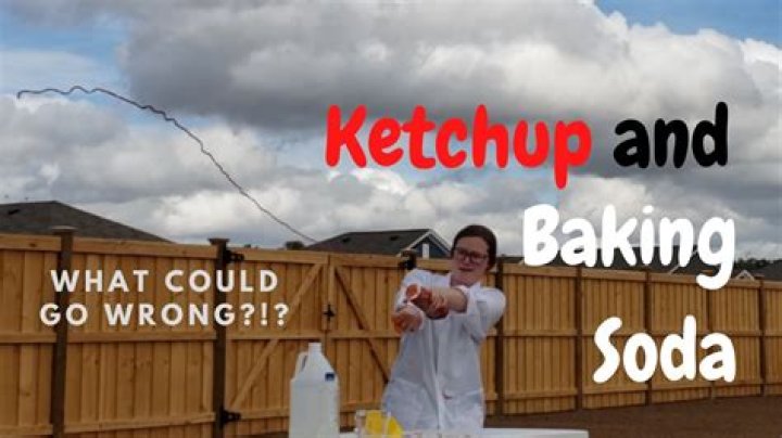 What happens when you mix ketchup and baking soda?