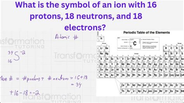 What has 16 protons and 18 neutrons?