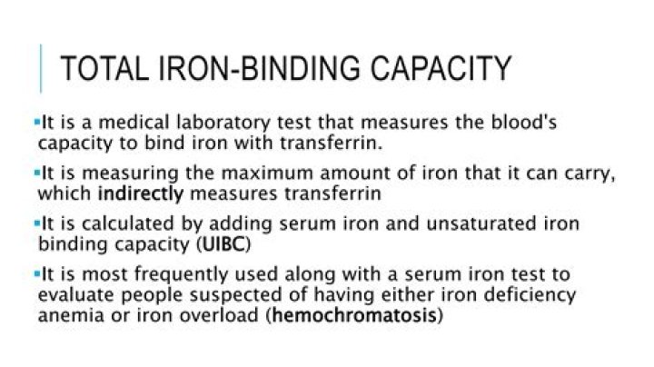What increases total iron binding capacity?