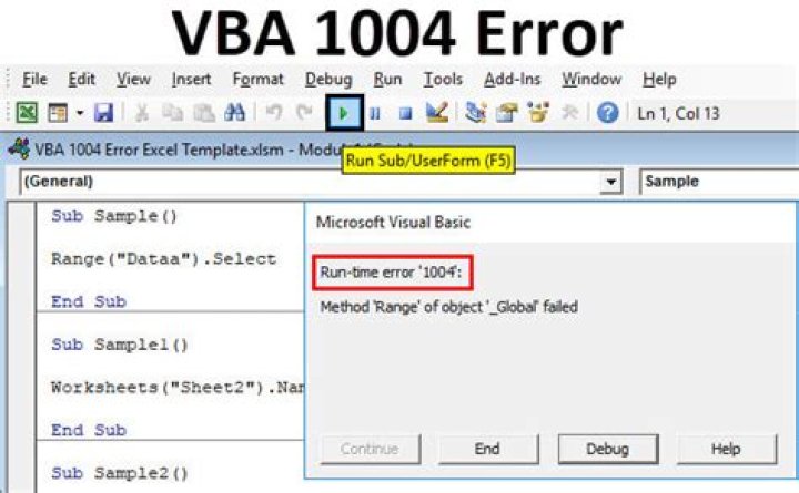 What is a 1004 error?