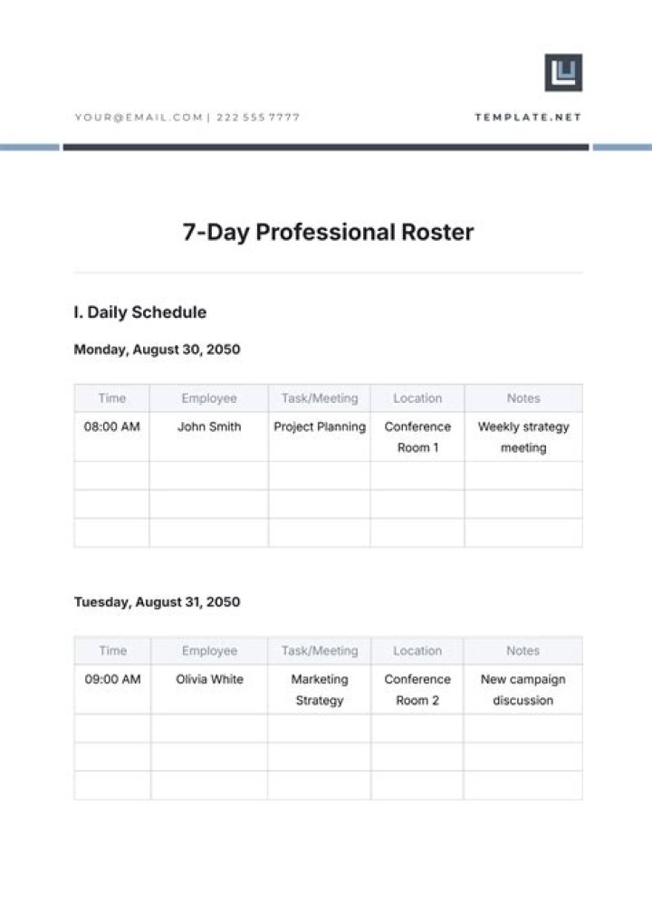What is a 7 day calendar?