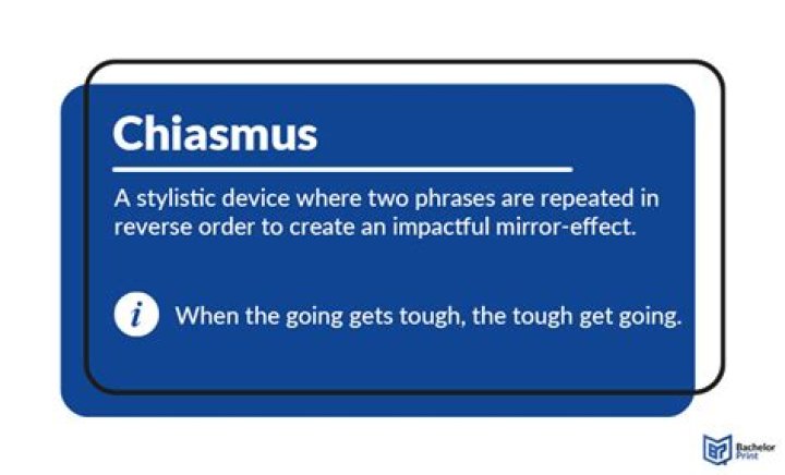 What is a chiasmus in poetry?