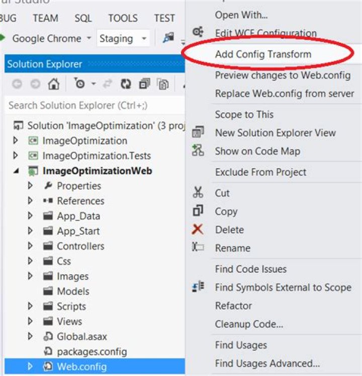 What is a config transform?