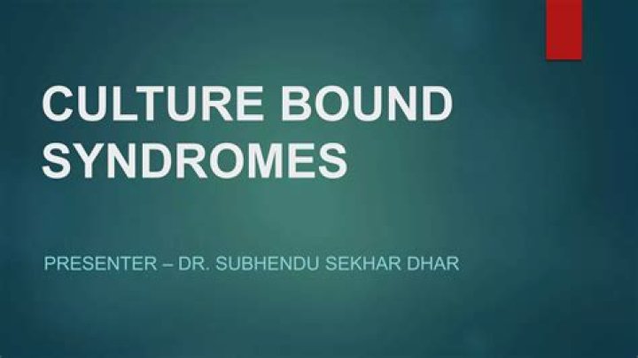 What is a culture-bound syndromes in psychology?