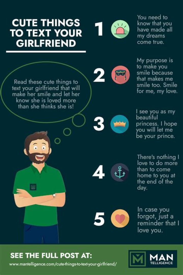 What is a cute way to text your girlfriend?