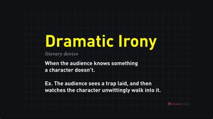 What is a form of dramatic irony?