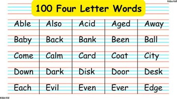 What is a four letter word with L?