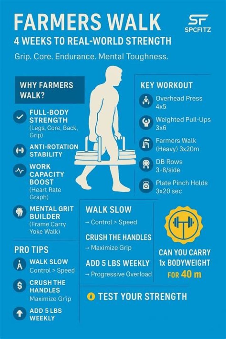 What is a good distance for farmers walk?