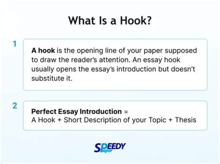 What is a good hook and thesis statement?