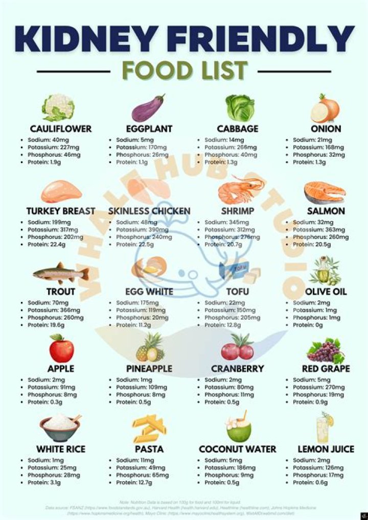 What is a good menu for kidney disease?