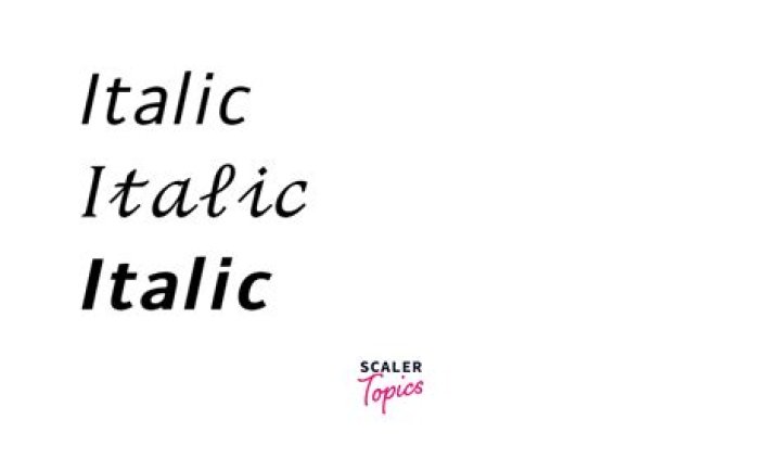 What is a italicized word?