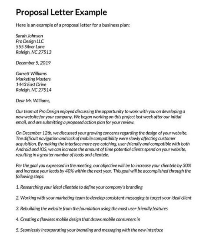 What is a job proposal letter?
