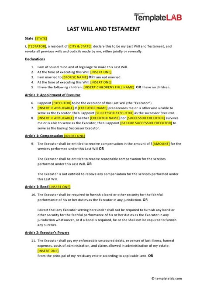 What is a last will in testament?