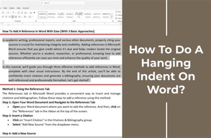 What is a left hanging indent?