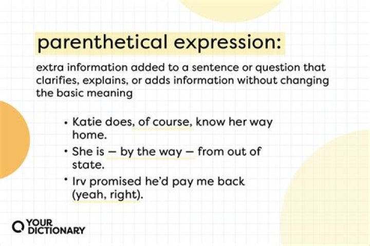 What is a parenthetical sentence?