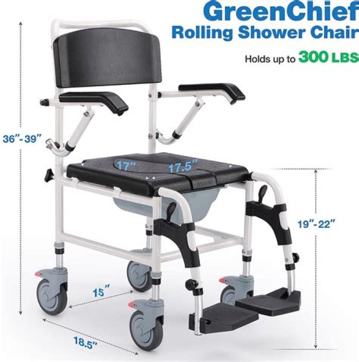 What is a rolling shower chair?