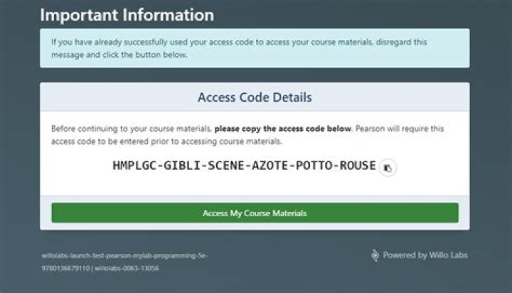 What is a survey access code?