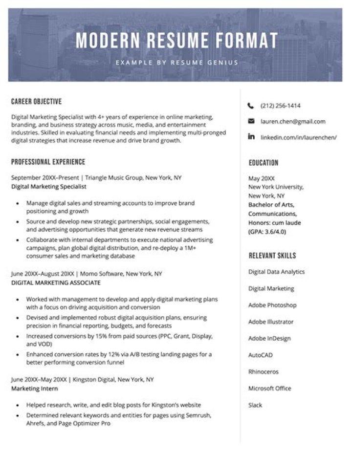 What is a text format resume?