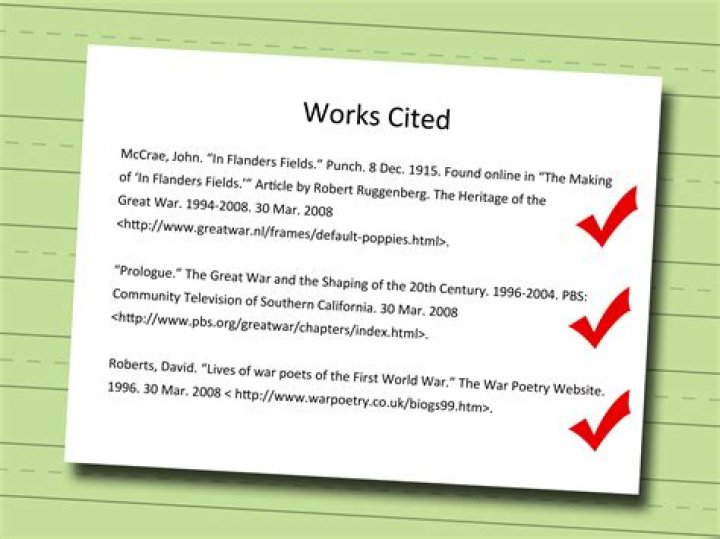 What is a work cited page?