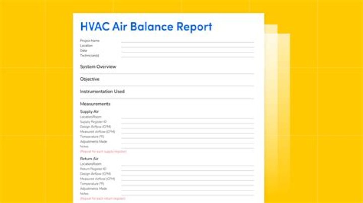 What is an air balancing report?