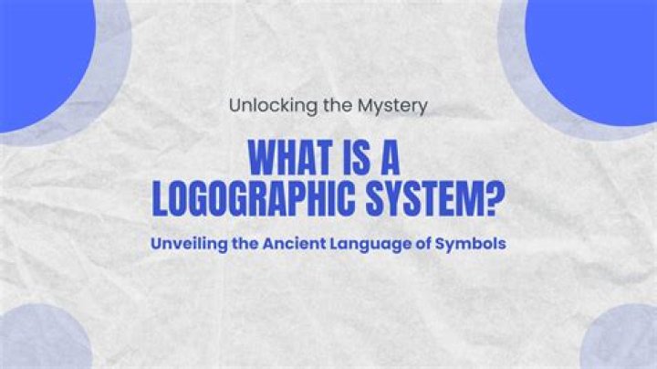 What is an example of a logographic writing system?
