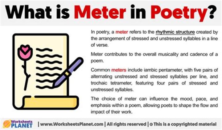 What is an example of a meter in poetry?