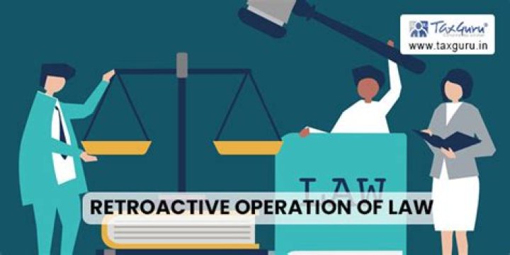 What is an example of a retroactive law?