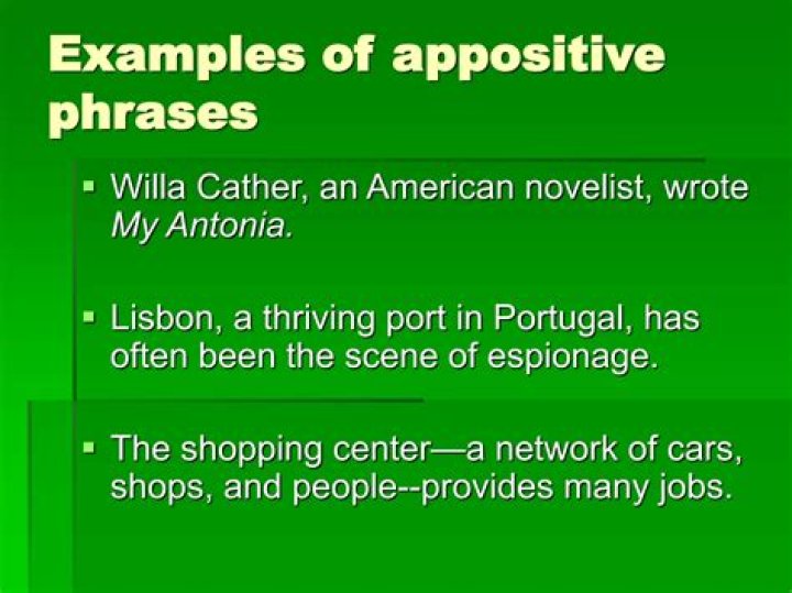 What is an example of an essential appositive phrase?