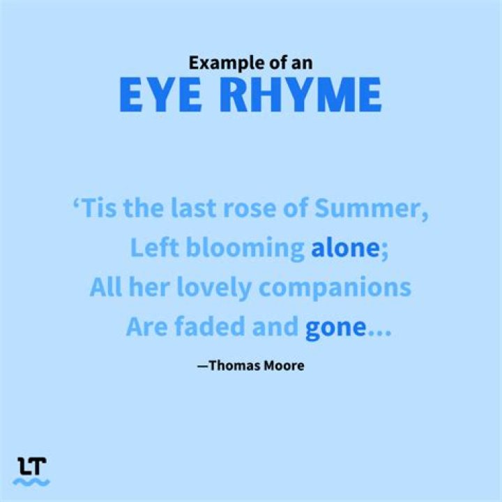 What is an example of eye rhyme?