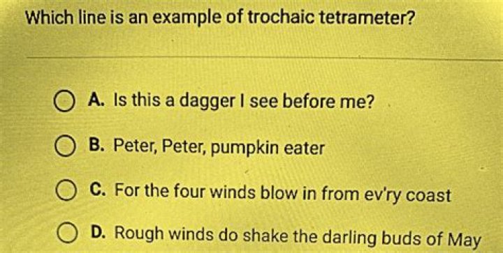 What is an example of tetrameter?