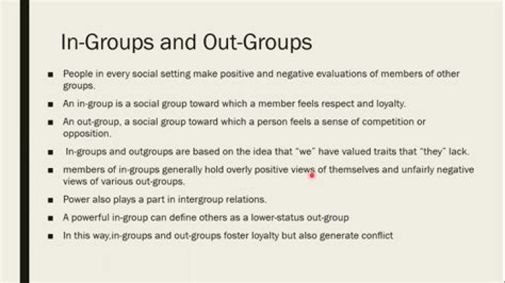 What is an ingroup and what is an outgroup?