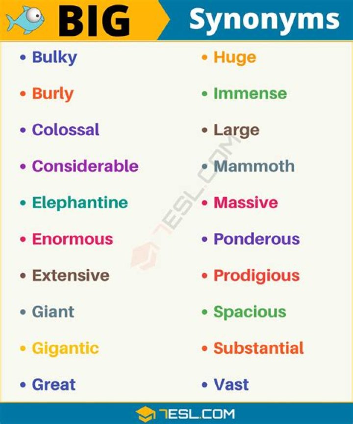 What is another word for huge or enormous?
